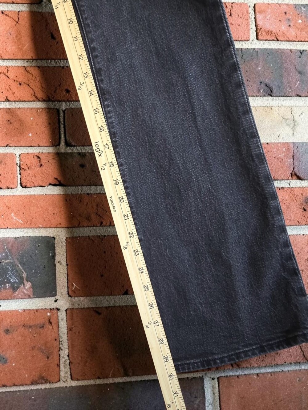 Levi’s Premium Wedgie Bootcut Jeans 26 Black Wash High Rise Button Fly - Picture 7 of 9
